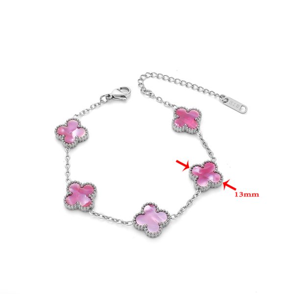 TA227a Lắc tay 5 bông hoa 4 cánh van cleef 13mm
