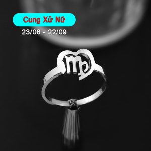 HD005a Nhẫn inox cung hoàng đạo Xử Nữ Virgo