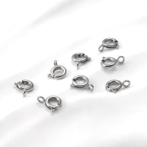 LK005a Khóa tròn thép inox titan không gỉ ráp dây chuyền lắc tay
