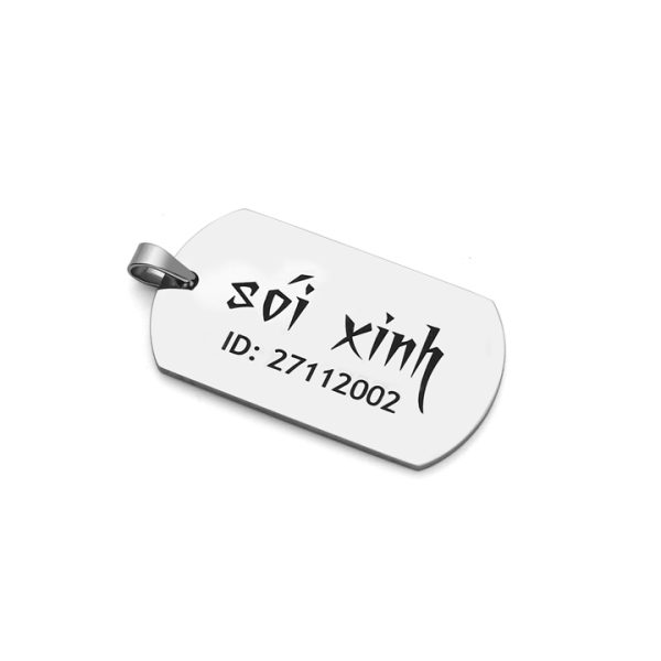 MD082c Trang sức công sang chuyên nhận khắc nội dung logo lên thẻ bài dogtag quân đội