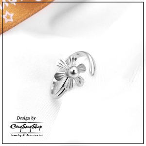 NX008a Nhẫn nữ inox free size hình bông hoa