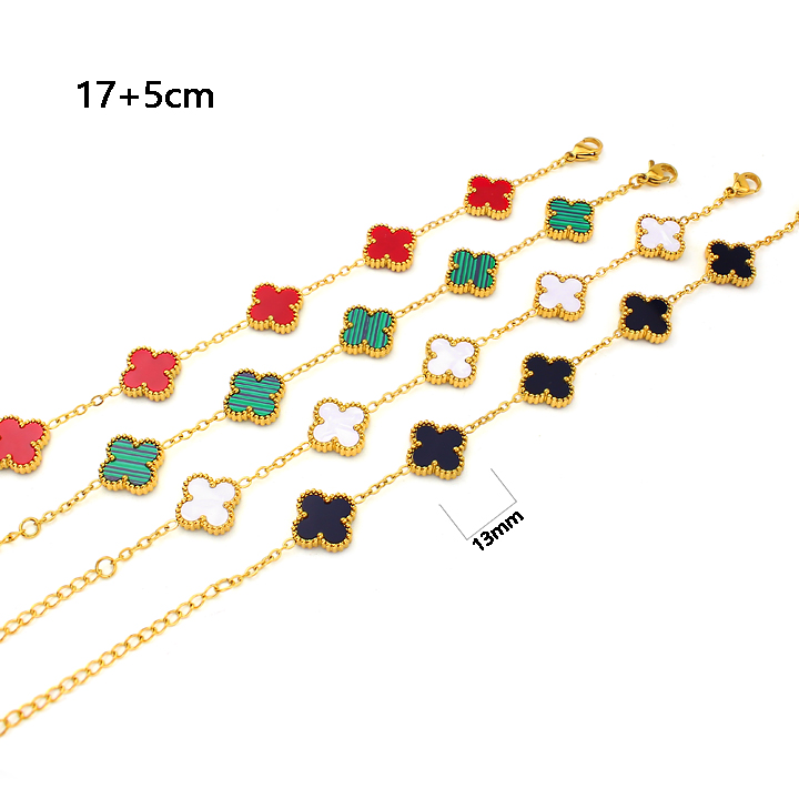 TA311a Lắc tay titan 5 bông hoa van cleef size 13mm