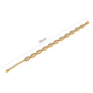 TA320d Lắc tay nữ titan chữ D đính full kim