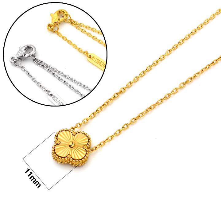 TN881a Dây chuyền titan van cleef size 11mm chạm móc máy