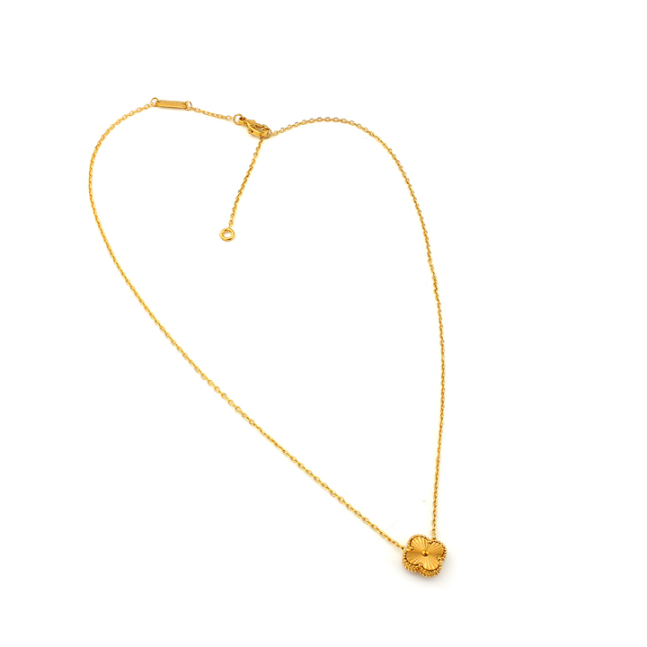 TN881e Dây chuyền titan van cleef size 11mm chạm móc máy