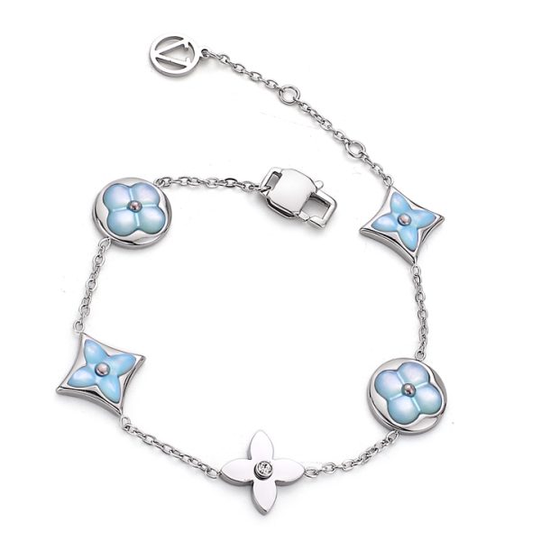 TA323c Lắc tay nữ titan hoa LV thời trang sang trọng luxury