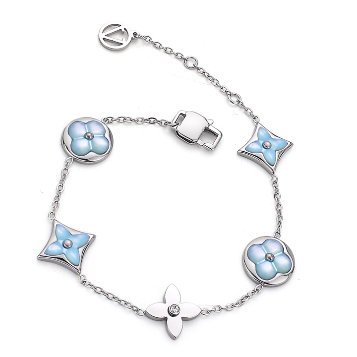 TA323c Lắc tay nữ titan hoa LV thời trang sang trọng luxury