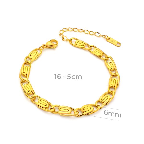 TA326a Lắc tay nữ titan 6mm xoắn ốc