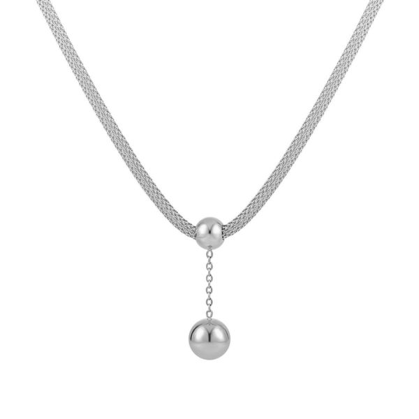 TN887c Dây chuyền nữ titan bi rớt cách điệu
