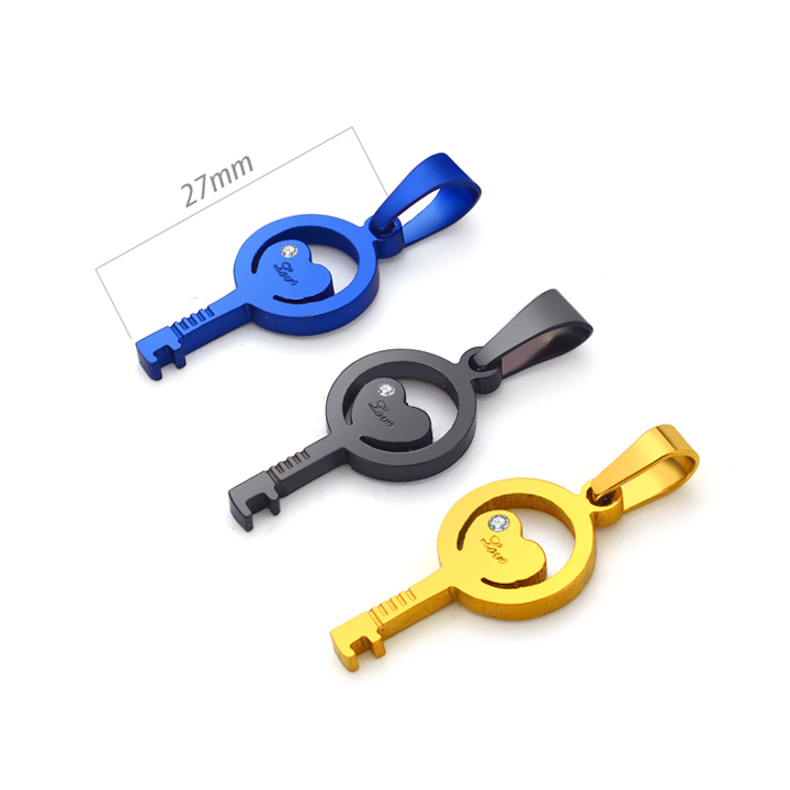 MD100a Mặt dây chuyền inox hình chìa khóa