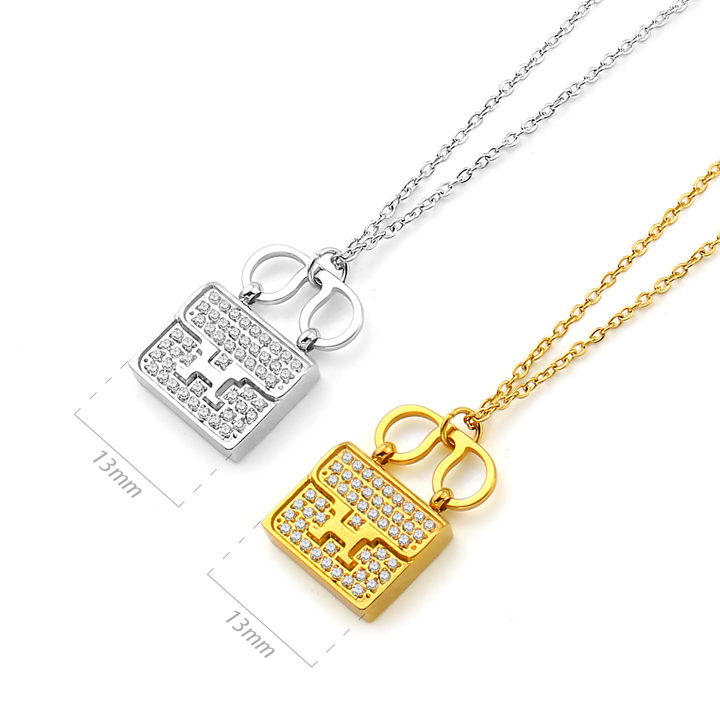 TN167c Dây chuyền titan túi sách thời trang Hàn Quốc