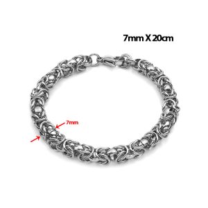 LN032a Lắc tay nam titan khoen tròn 7mm