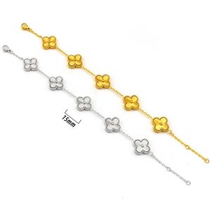 TA243c Lắc tay titan Van cleef chạm móc máy size 15mm