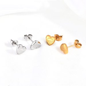 TB132a bông tai nữ titan hình trái tim