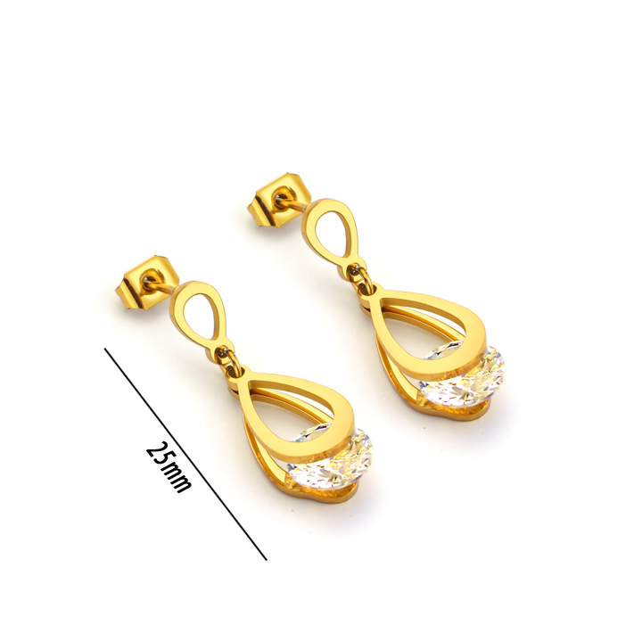 TB144e Bông hoa tai titan hình giọt nước