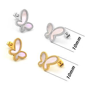 TB184a Bông tai nữ titan hình con bướm xà cừ