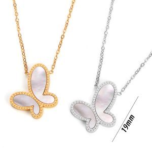 TN630m Dây chuyền nữ titan mặt hình con bướm