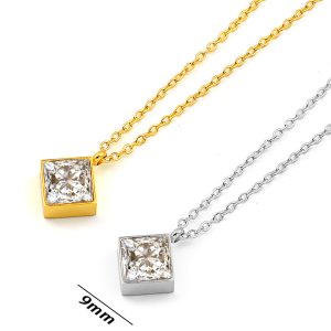 TN692a Dây chuyền nữ titan mặt hình vuông