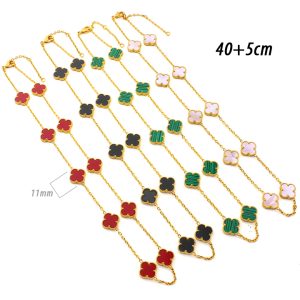 TN803a Dây chuyền nữ titan 10 hoa van cleef nhỏ 11mm