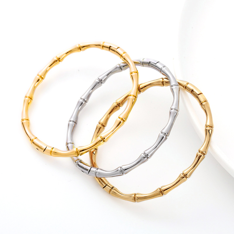 TV151b-Vòng tay nữ titan kiểu ống trúc