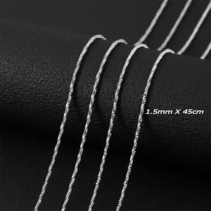 D003a Dây chuyền nữ inox kiểu mì xoắn