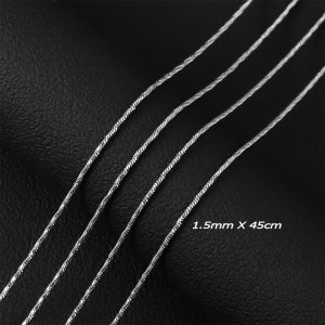 D003b Dây chuyền nữ inox kiểu mì xoắn