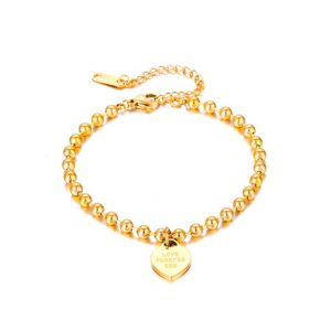 TA012c Lắc tay nữ titan Forever love 520 màu vàng