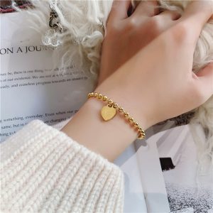 TA012d Lắc tay nữ titan Forever love 520 màu vàng