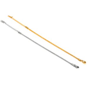 TA220d Lắc tay titan dây xoắn trơn không phụ kiện màu vàng
