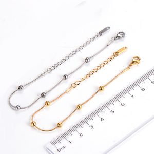 TA244b Lắc tay titan dây mì tròn kết bi cách điệu