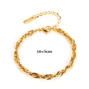 TA325a Lắc tay nữ titan 3 khoen lồng xoắn ốc 5ly 18KGP