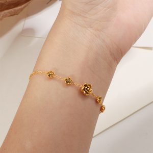 TA334d Lắc tay titan hoa hồng