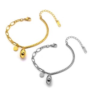 TA363a Lắc tay titan đồng tiền ngân lượng thỏi vàng