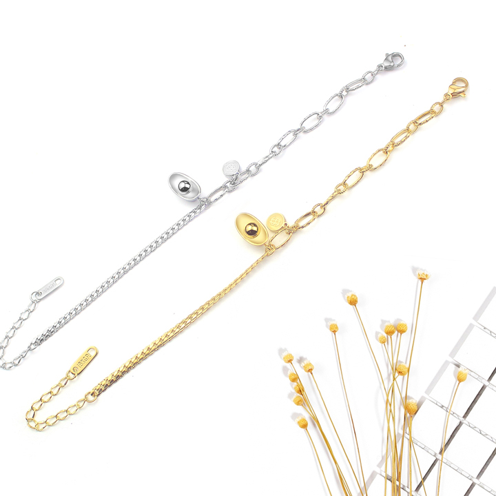 TA363b Lắc tay titan đồng tiền ngân lượng thỏi vàng