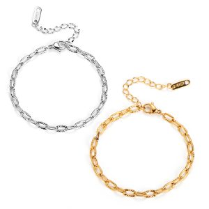 TA378c Lắc tay titan mắc xích chạm móc máy không phụ kiện