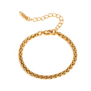 TA414b Lắc tay nữ titan bông dừa xoắn trơn không phụ kiện