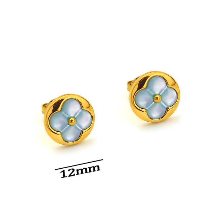 TB318a Bông tai nữ titan LV hình tròn