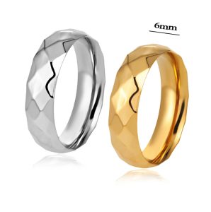 TC280g Nhẫn nữ titan cắt cạnh kim cương 6mm