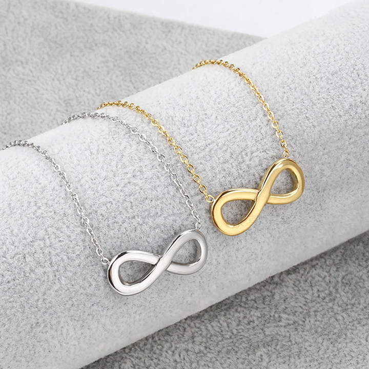 TN069a Dây chuyền titan mặt hình vô cực số 8