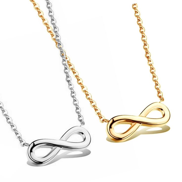 TN069e Dây chuyền titan mặt hình vô cực số 8