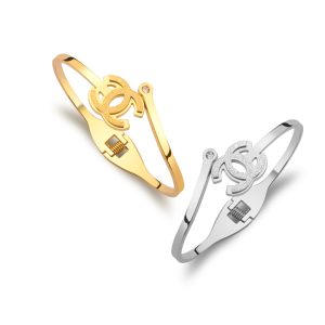 TV095a Vòng tay nữtitan chanel phun cát