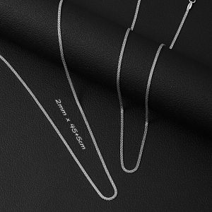 D002b Dây chuyền trơn không mặt kiểu lưới