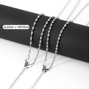 D029e Dây chuyền nữ inox kiểu xoắn