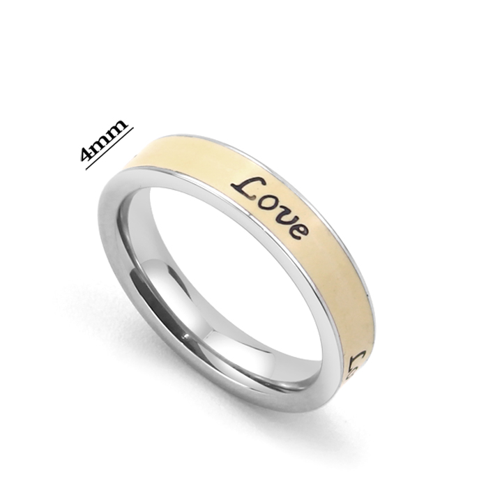 N001a Nhẫn inox chữ love