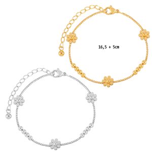 TA158a Lắc tay titan hoa cúc cách điệu