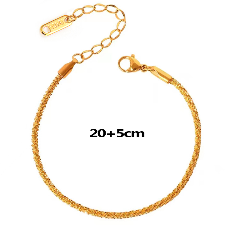 TA651a Lắc chân titan kiểu dây xoắn loại 18KGP xịn