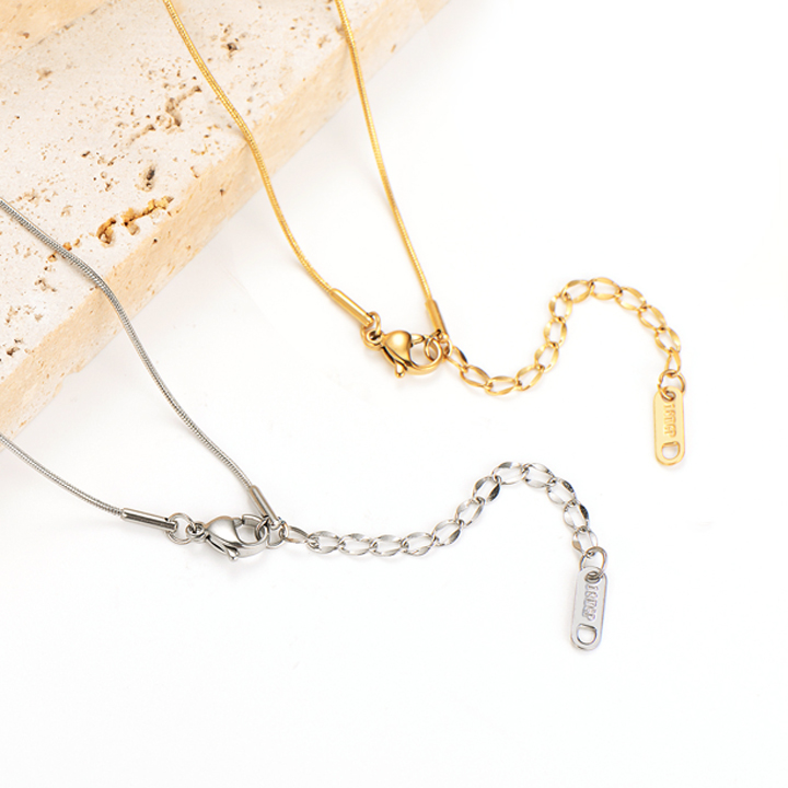 TN676c Dây chuyền sợi mì titan trơn không mặt