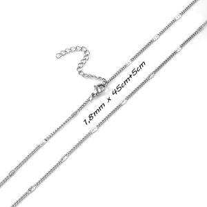 D016c Dây chuyền titan kiểu lặc nhỏ cán dẹp cách điệu