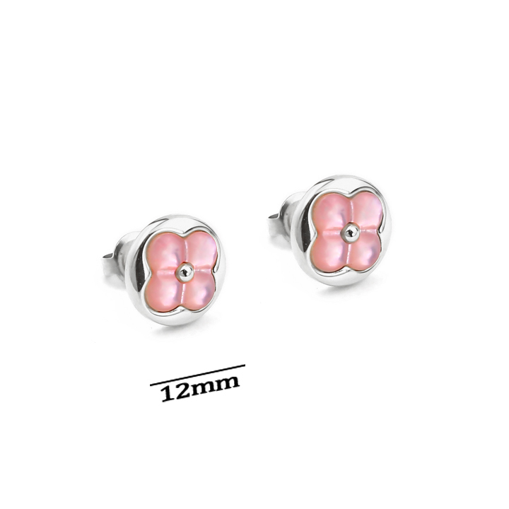 TB320c Bông tai nữ titan LV hình tròn