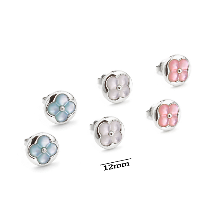 TB320d Bông tai nữ titan LV hình tròn